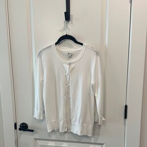 Talbots Elegant Cream Cardigan Sweater